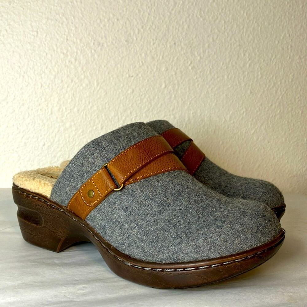NWT Women's b.o.c. Mae Wool Comfort Clog slip‎ on super soft warm
